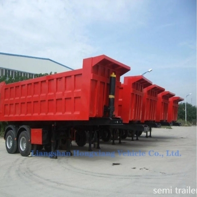 ABS Anti-lock Braking System Hydraulic Cylinder 3 Axles 50tons U Type Dump Trailer