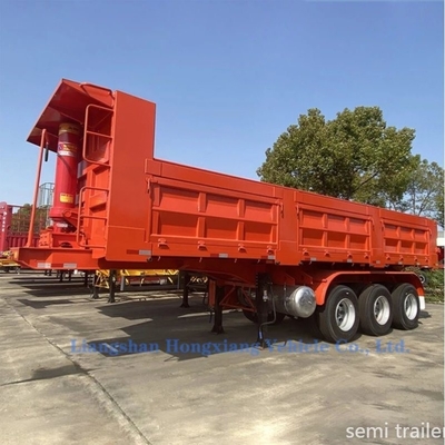 Customized White Color Shot Blast 3 Axles Rear Dump Semi Trailer for Stones and Sands