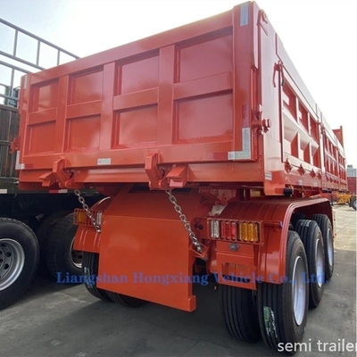 Customized White Color Shot Blast 3 Axles Rear Dump Semi Trailer for Stones and Sands