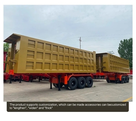 60 Ton 70 Ton Hydraulic 3 Axles Tipper Trailer with Lifting to Satisfy Customer Needs