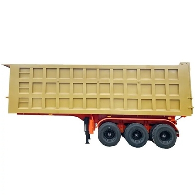 Steel Rear Tilt Semi-Trailer 60-80 Tons 3-5 Axle Hydraulic Trailer with Customization