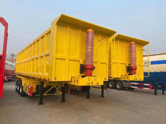 30cbm Rear Tipper Semi Trailer with Flatbed Design and Tri-Axle Hydraulic Self Tipping