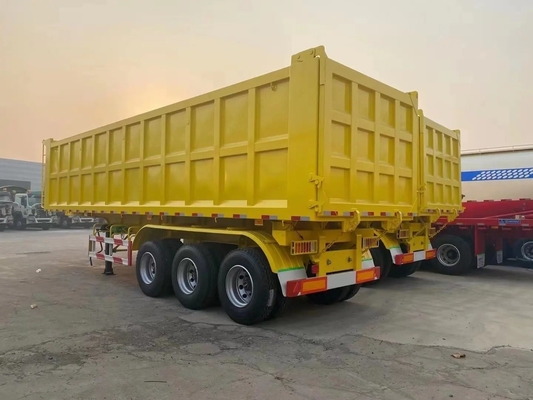 30cbm Rear Tipper Semi Trailer with Flatbed Design and Tri-Axle Hydraulic Self Tipping