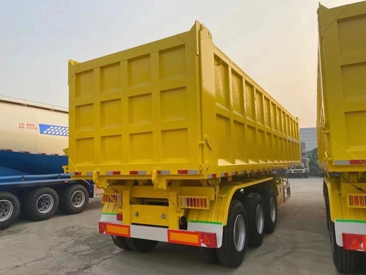 30cbm Rear Tipper Semi Trailer with Flatbed Design and Tri-Axle Hydraulic Self Tipping