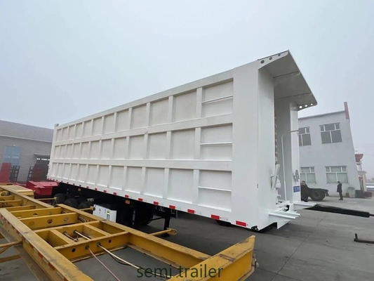 Flatbed 3axles 35m3 End Dump Tipper Semi Trailer with 12 Tires Tire Number 12