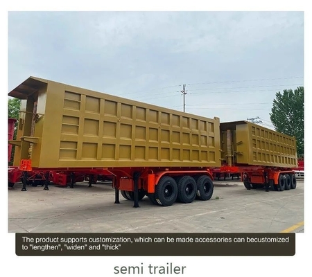 3 Axles 50ton Dump Trailer Mining Tipping Semi Trailer Tipper Trailer for Mining