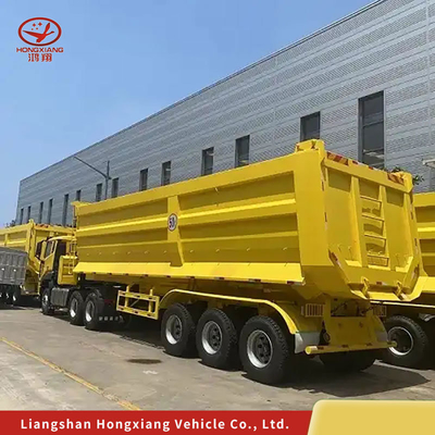Not Self-dumping 120ton Rear Dump Tipper Trailer Cargo for Heavy Load Transportation
