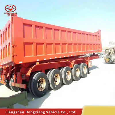 Not Self-dumping 120ton Rear Dump Tipper Trailer Cargo for Heavy Load Transportation