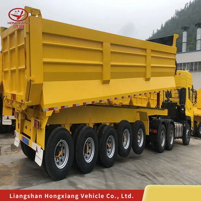 Customizable 2/3/4 Axles U Shape Tipper Trailer Semi Trailer Hydraulic Dumper Trailer