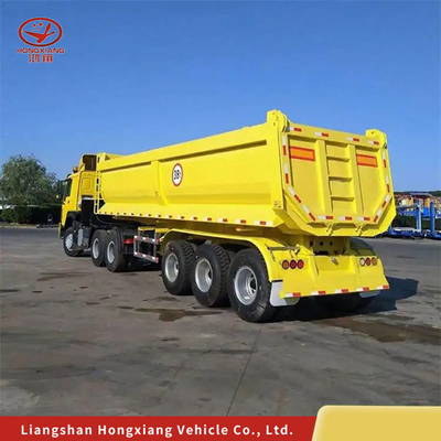 Transportation Semi Trailer with Two Speed Landing Leg and Not Self-dumping Feature