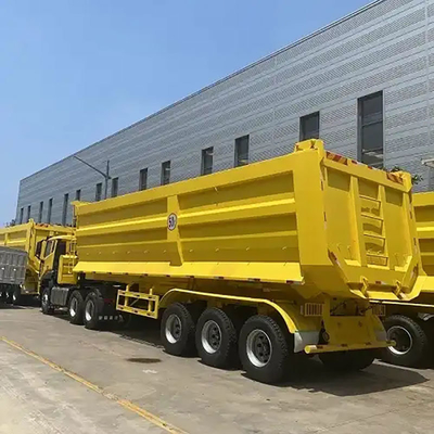 Integrated Small Hydraulic Tipping Rear U Shape Dump Tipper Semi Trailer with 13t Axle