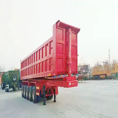 Integrated Small Hydraulic Tipping Rear U Shape Dump Tipper Semi Trailer with 13t Axle