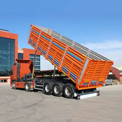 Integrated Small Hydraulic Tipping Rear U Shape Dump Tipper Semi Trailer with 13t Axle