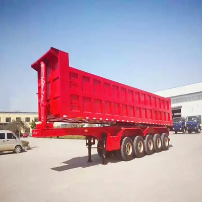 Integrated Small Hydraulic Tipping Rear U Shape Dump Tipper Semi Trailer with 13t Axle