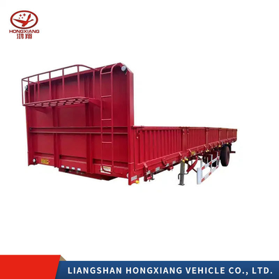 Flatbed Three Axles U-Type Tipping Semi Trailer Dump Trailers with Two Speed Landing Leg
