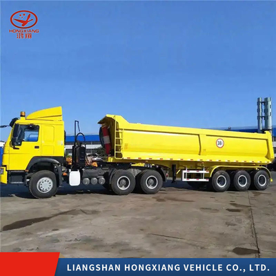 2/3/4 Axles U-Shaped End Rear Tipper Semi Truck Trailer for Heavy Duty Transporting