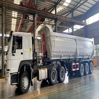 80 Tons U Type End Dump Trailer Rear Dumper Tipper Semi Truck Trailer with 13t Axle