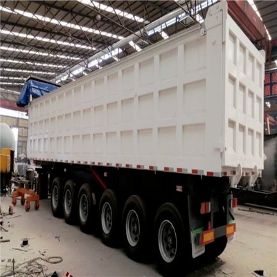 80 Tons U Type End Dump Trailer Rear Dumper Tipper Semi Truck Trailer with 13t Axle