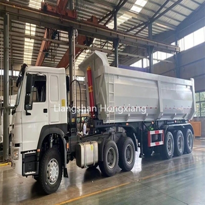 3 Axles 40 60 Cubic Meter 80 Tons Tipper Semi Trailers Hydraulic Rear Dump Trailer