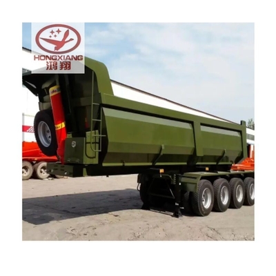 35m3 U-Type Tipping Semi Trailer Dump Trailers with Three Axles and Cross Arm Suspension