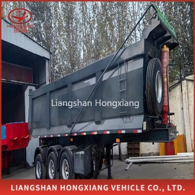 13t Axle Hydraulic Small End Dump Trailers for Farm Full Type Rear Tipper Truck Trailer