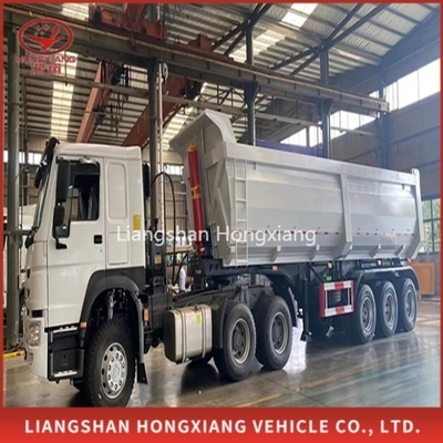 3 Axles 30 Cubic Meter Tipper Semi Trailer Dump Truck Trailer Tire Number Customization