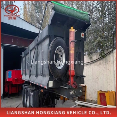 Flatbed Model Gear Conveyor Unloading Dump Truck Trailer for Heavy Duty Transportation