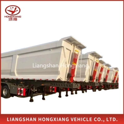 Flatbed Model Gear Conveyor Unloading Dump Truck Trailer for Heavy Duty Transportation