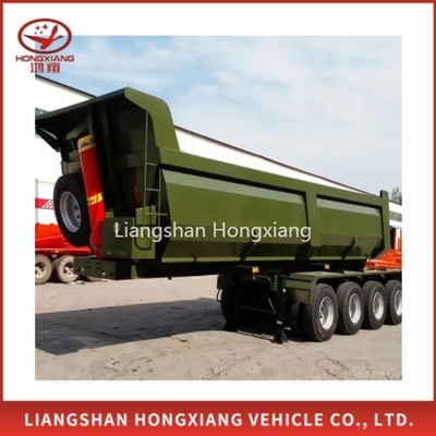 Flatbed Model Gear Conveyor Unloading Dump Truck Trailer for Heavy Duty Transportation