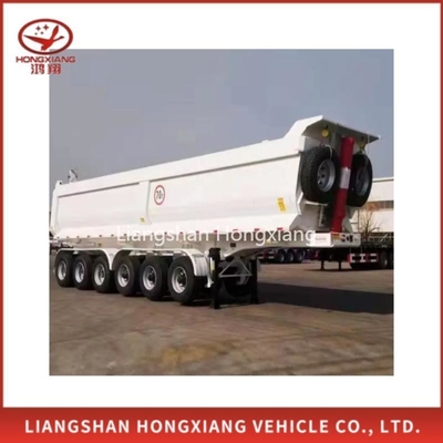 Front Lifting Dump Semi-Trailer 60ton U Style 4 Axles Heavy Duty Tipper Semi Trailer