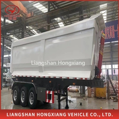 Grade Heavy Duty 3 Axle Rear Dump Semi Trailer with Cross Arm Type Suspension Systems