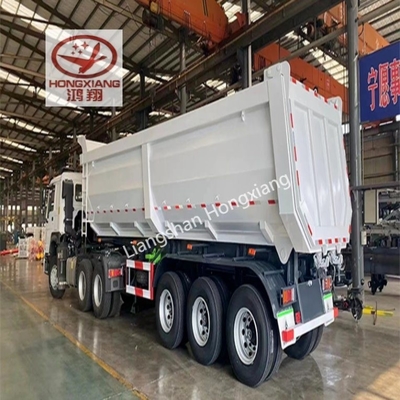 Flatbed Semi Trailer with 60 Cubic Meter Capacity and Hydraulic End Rear Tipper Dump