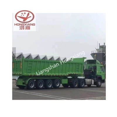 Not Self-dumping Tri-Axles Double Side Dump Tipper Semi Trailer Flatbed Design