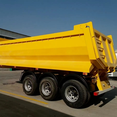 25cbm 32cbm 8 Ton Trailer End Rear Dumper Semi Truck with 13500X3000X1550 mm Size