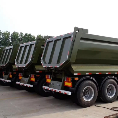 60 Tons U Shape Rear Tipper Trailers /Tri-Axles End Dump Tipping Semi Truck Trailer