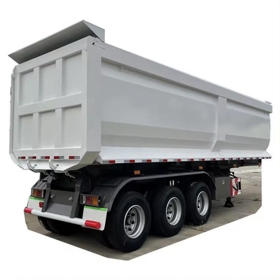 80 Ton Maximum Load 4 Axle Hydraulic Telescopic Cylinder Semi Trailer for Side Tipper Dump