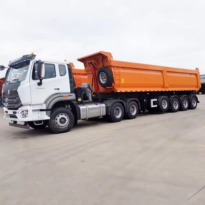 ABS Anti-lock Braking System 60 Tons U Shape Rear Tipper Trailers with Standards