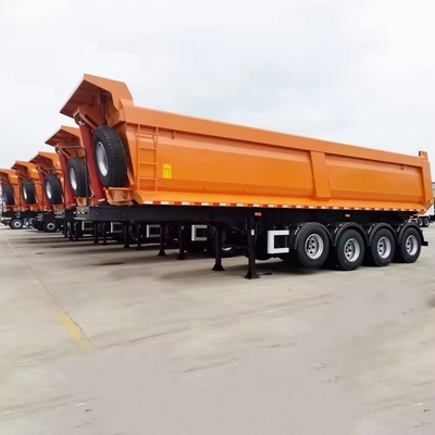 ABS Anti-lock Braking System 60 Tons U Shape Rear Tipper Trailers with Standards