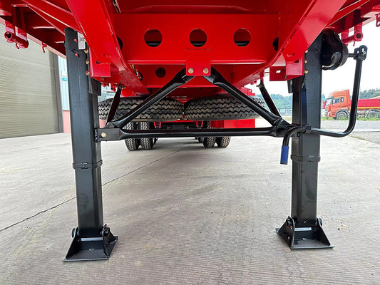 Low Bed Semi Trailer with Ramp 4 3 Axles 40FT 100t Heavy Duty Flatbed Lowboy Truck Trailer