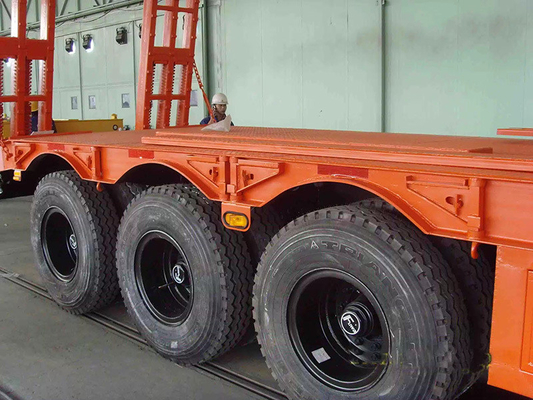 Custom Design Semi Trailer with Cross Arm Type Suspension 40FT 60FT 80FT 100FT Low Bed