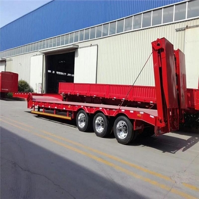 20FT 40FT Container Transport Low Bed Semi Trailer with Flatbed Design at and Materials