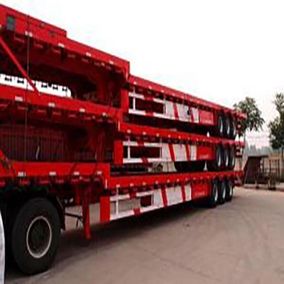 20FT 40FT Container Transport Low Bed Semi Trailer with Flatbed Design at and Materials