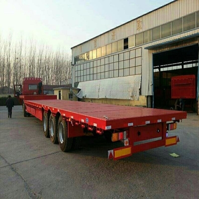 20FT 40FT Container Transport Low Bed Semi Trailer with Flatbed Design at and Materials