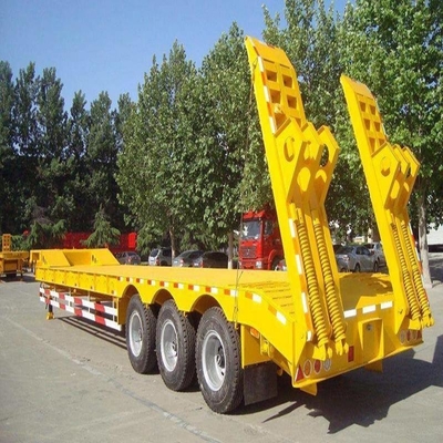 20FT 40FT Container Transport Low Bed Semi Trailer with Flatbed Design at and Materials