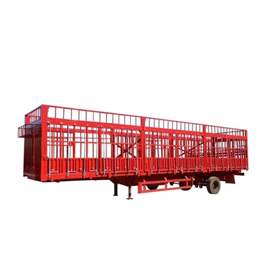 Heavy Duty 2 Axles 3 Axles Fence Cargo Semi-Trailer with 8.12.16 Tires and 1820mm Tread