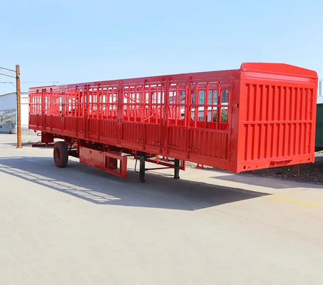 Heavy Duty 2 Axles 3 Axles Fence Cargo Semi-Trailer with 8.12.16 Tires and 1820mm Tread