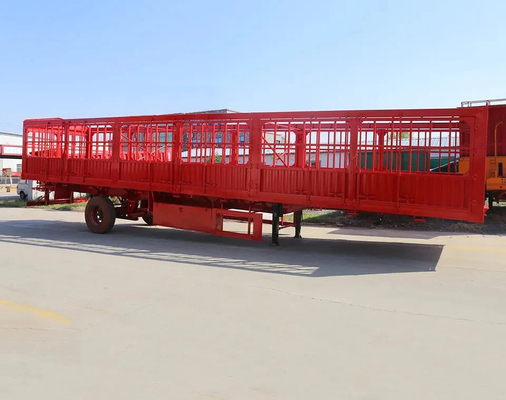 Heavy Duty 2 Axles 3 Axles Fence Cargo Semi-Trailer with 8.12.16 Tires and 1820mm Tread