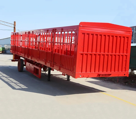 Heavy Duty 2 Axles 3 Axles Fence Cargo Semi-Trailer with 8.12.16 Tires and 1820mm Tread