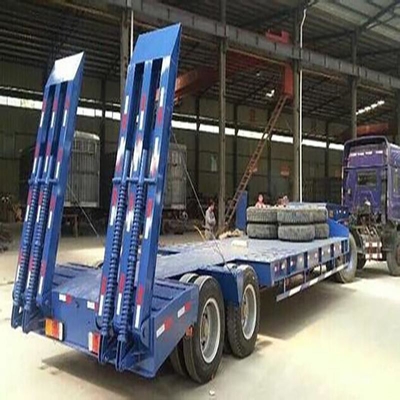 3 Axle 60 Ton Trailer Loader Lowbed Low Bed Truck Semi Trailer with Customization