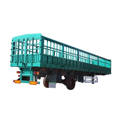 3-Axle 40-100 Tons Bulk Cargo Transport Fence Semi-Trailer 1820mm Tread Customization